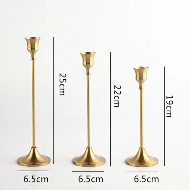Ornate Candlestick Set of 3
